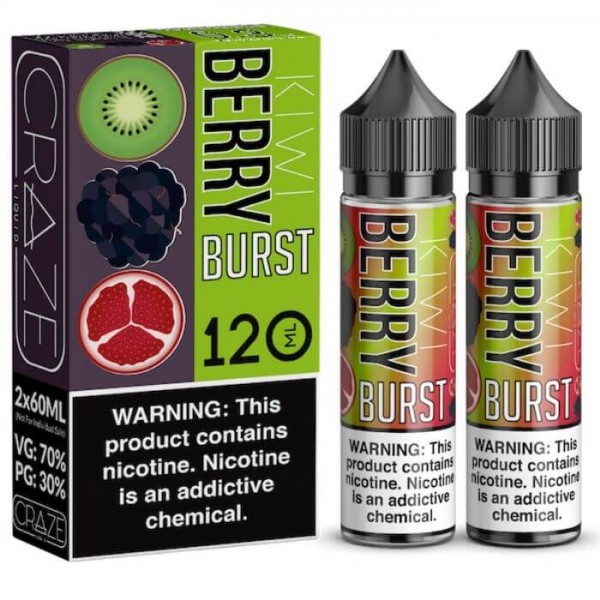 Kiwi Berry Burst (120ml) by Craze Liquid eJuice