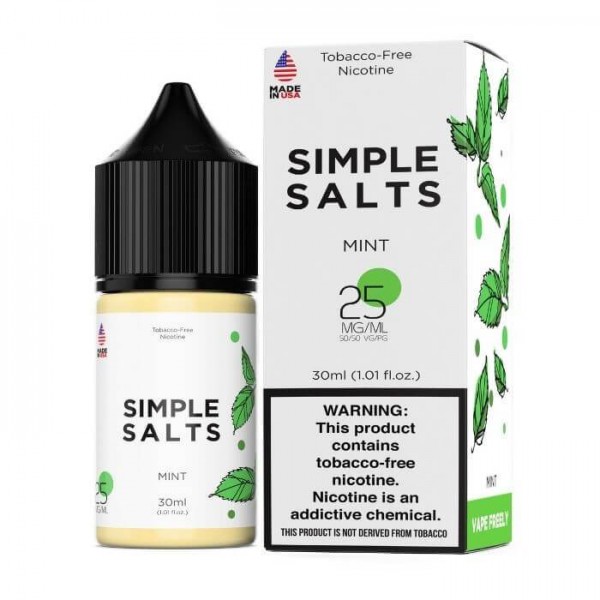 Mint Tobacco Free Nicotine Salt Juice by Simple Salts