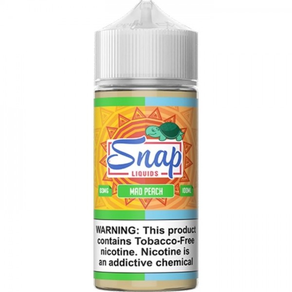 Mad Peach Tobacco Free Nicotine Vape Juice by Snap Liquids