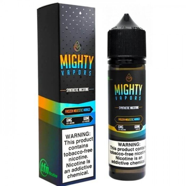 Frozen Majestic Mango Synthetic Nicotine Vape Juice by Mighty Vapors