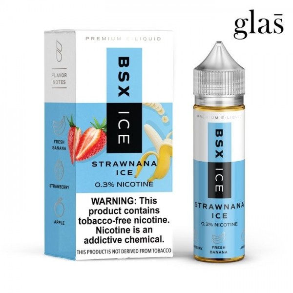 Strawnana Ice E-Liquid by Glas Basix Series