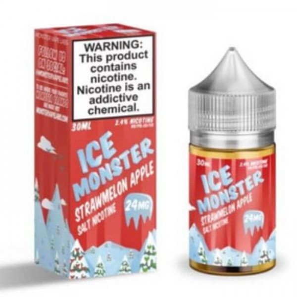 Strawmelon Apple Tobacco Free Nicotine Salt Juice by Ice Monster