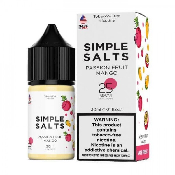 Passion Fruit Mango Tobacco Free Nicotine Salt Juice by Simple Salts