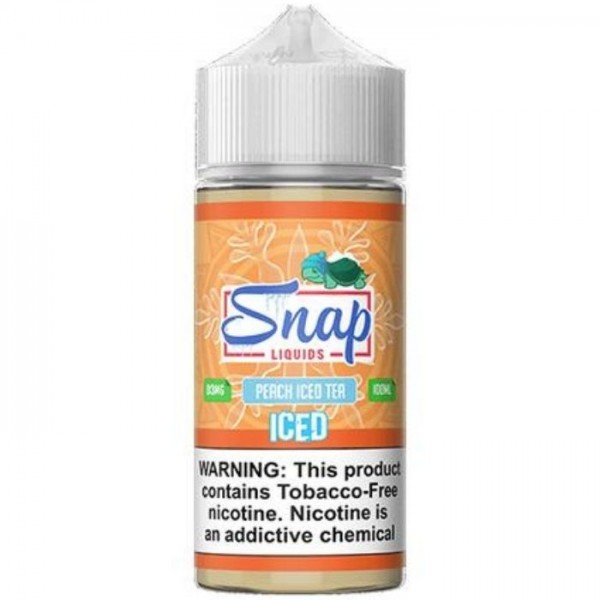 Peach Iced Tea Iced Tobacco Free Nicotine Vape Juice by Snap Liquids