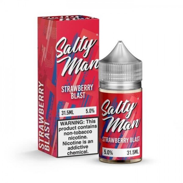 Strawberry Blast Tobacco Free Nicotine Salt Juice by Salty Man
