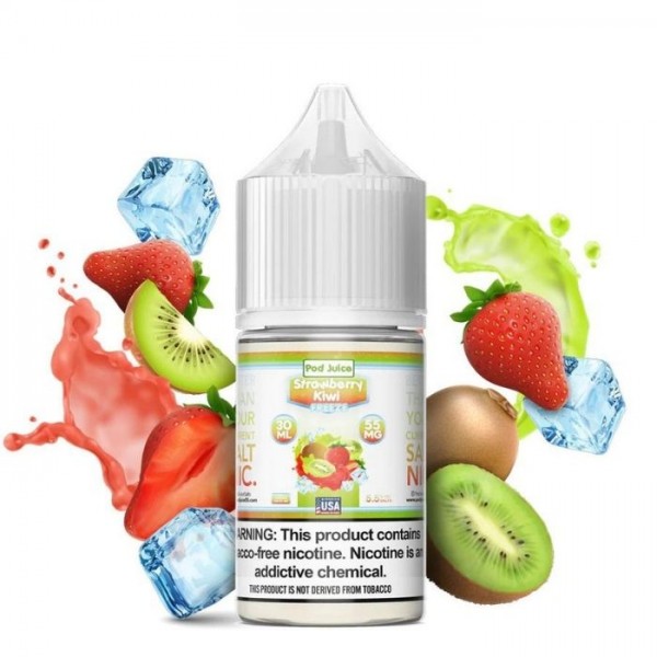 Strawberry Kiwi Freeze Tobacco Free Nicotine Salt Juice by Pod Juice