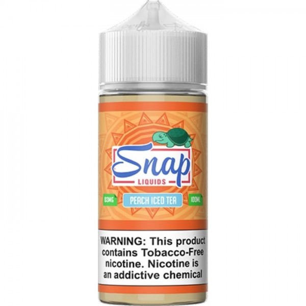 Peach Iced Tea Tobacco Free Nicotine Vape Juice by Snap Liquids