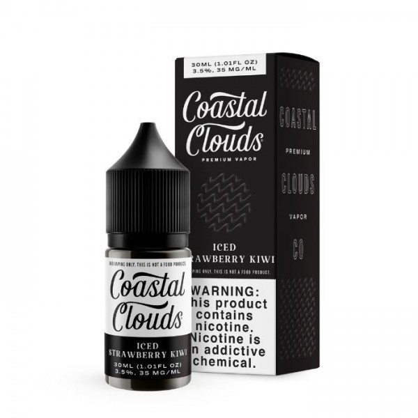 Iced Strawberry Kiwi Tobacco Free Nicotine Salt Juice by Coastal Clouds