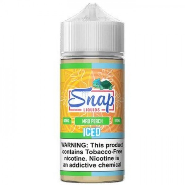 Mad Peach Iced Tobacco Free Nicotine Vape Juice by Snap Liquids