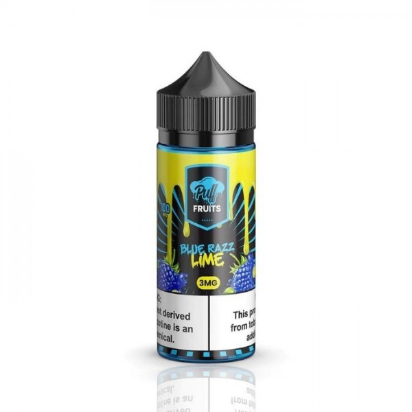 Blue Razz Lime Synthetic Nicotine Vape Juice by Puff Fruits