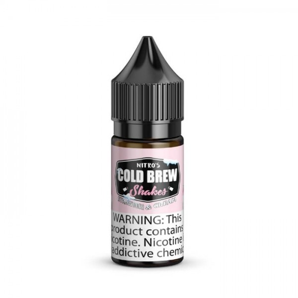 Strawberi & Cream Salted Blends by Nitro's Cold Brew Shakes Nicotine Salt eJuice