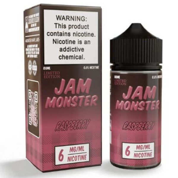 Raspberry Tobacco Free Nicotine Vape Juice by Jam Monster