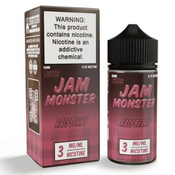 Raspberry Tobacco Free Nicotine Vape Juice by Jam Monster