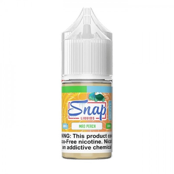 Mad Peach Iced Tobacco Free Nicotine Salt Juice by Snap Liquids