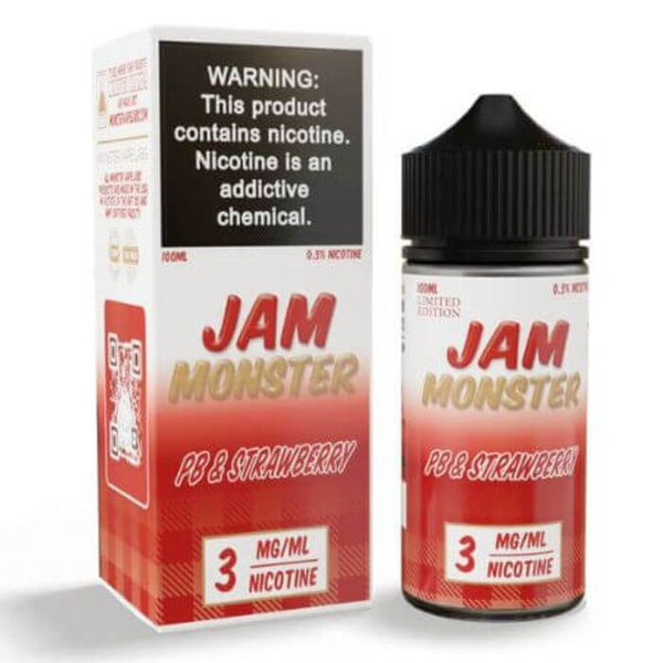 PB & Jam Monster Strawberry Tobacco Free Nicotine Vape Juice by Jam Monster