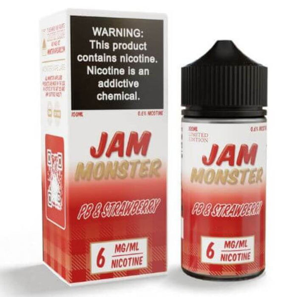 PB & Jam Monster Strawberry Tobacco Free Nicotine Vape Juice by Jam Monster