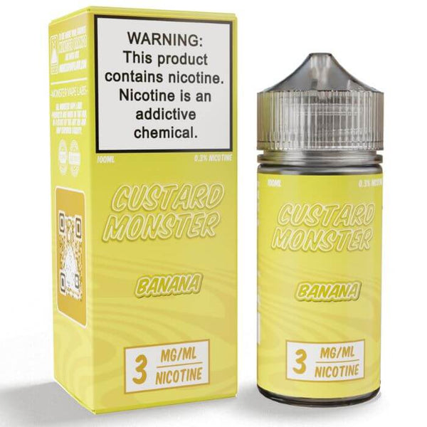 Banana Tobacco Free Nicotine Vape Juice by Custard Monster