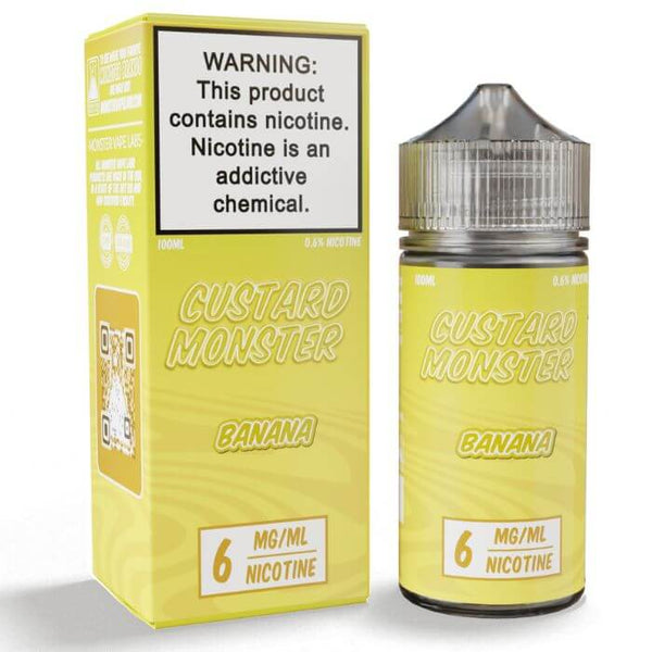 Banana Tobacco Free Nicotine Vape Juice by Custard Monster