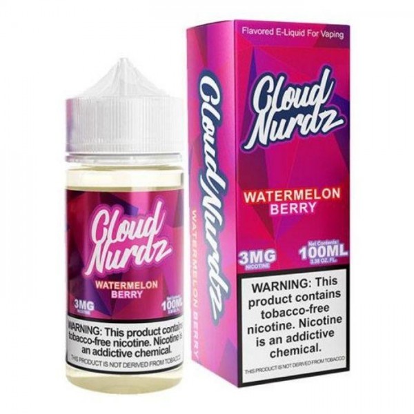 Watermelon Berry Tobacco Free Nicotine Vape Juice by Cloud Nurdz