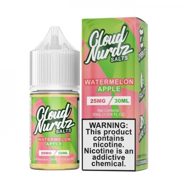 Watermelon Apple by Cloud Nurdz Nicotine Salt eJuice