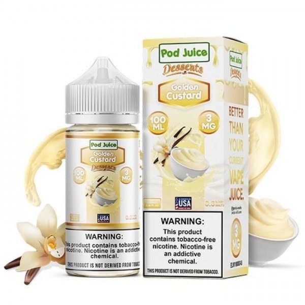 Golden Custard Tobacco Free Nicotine Vape Juice by Pod Juice