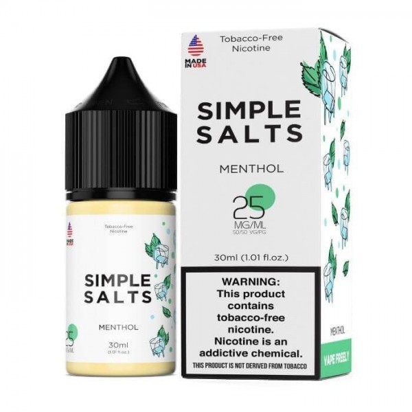 Menthol Tobacco Free Nicotine Salt Juice by Simple Salts