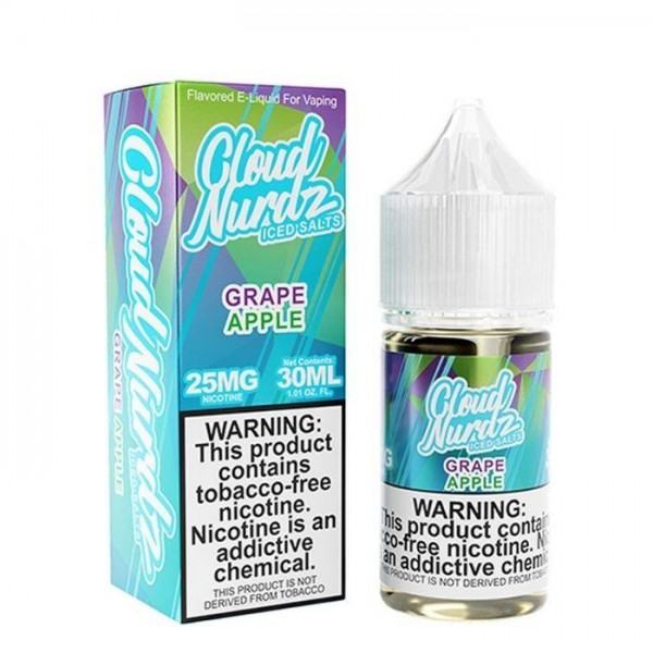 Grape Apple Iced Tobacco Free Nicotine Salt Juice by Cloud Nurdz