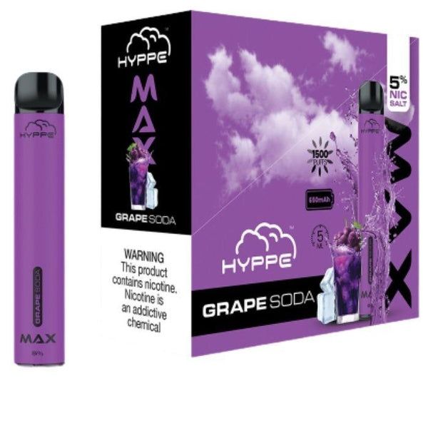 Hyppe Max Grape Soda Disposable Vape - 1500 Puffs