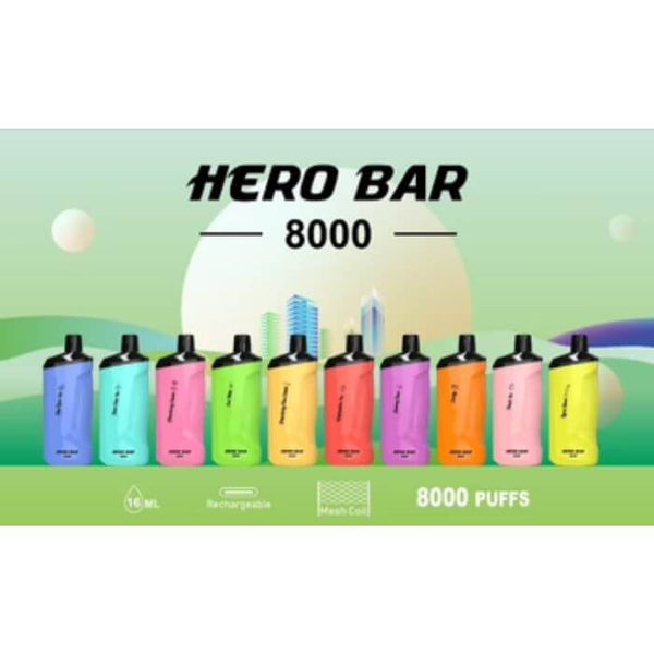 Hero Bars Disposable Vape Pen - 8000 Puffs