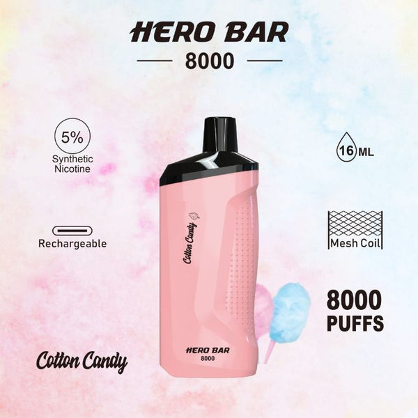 Hero Bars Disposable Vape Pen - 8000 Puffs