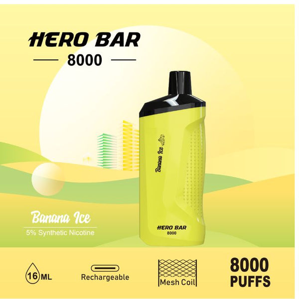 Hero Bars Disposable Vape Pen - 8000 Puffs