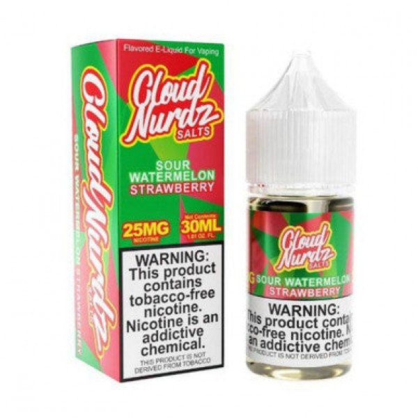 Sour Watermelon Strawberry Tobacco Free Nicotine Salt Juice by Cloud Nurdz