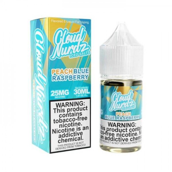 Peach Blue Razz Iced Nicotine Salt by Cloud Nurdz