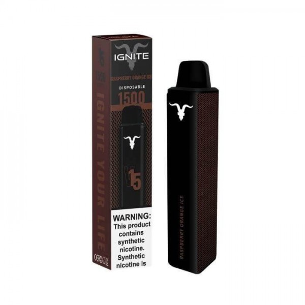 Ignite V15 Raspberry Orange Ice Disposable Vape Pen - 1500 Puffs