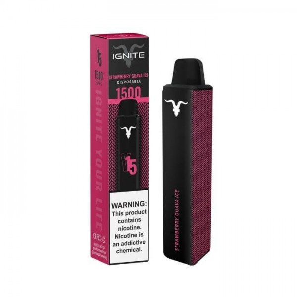 Ignite V15 Strawberry Guava Ice Disposable Vape Pen - 1500 Puffs