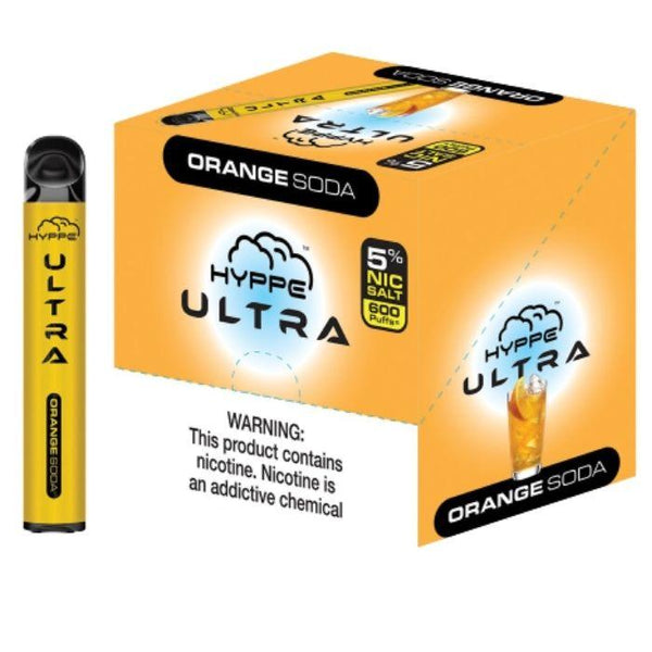 Hyppe Bar Ultra Orange Soda Disposable Vape - 600 Puffs