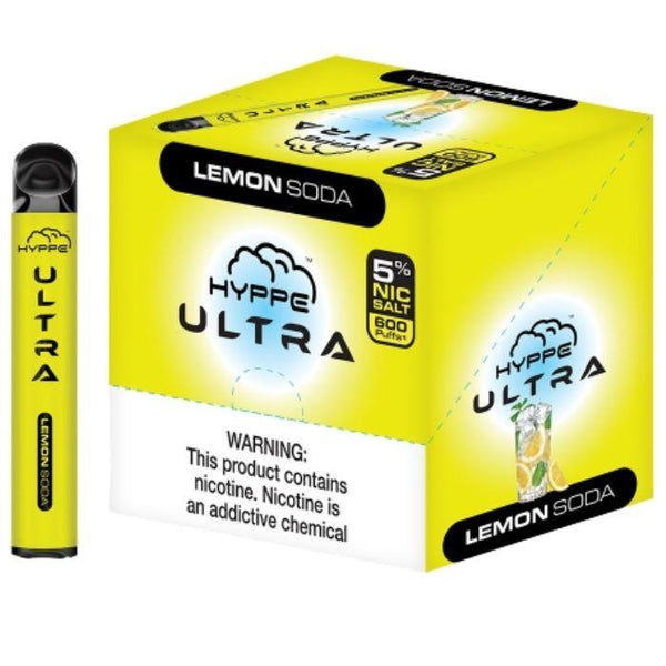Hyppe Bar Ultra Lemon Soda Disposable Vape - 600 Puffs
