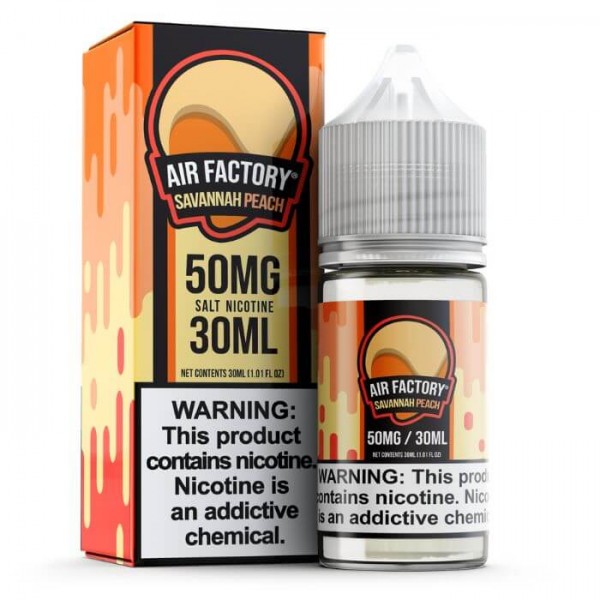 Savannah Peach Tobacco Free Nicotine Salt by Air Factory