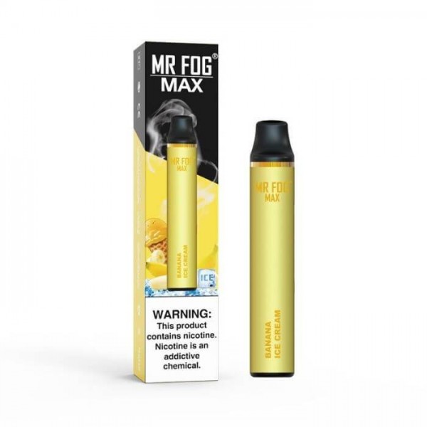 Banana Ice Cream Disposable Vape by Mr Fog Max - 1000 Puffs