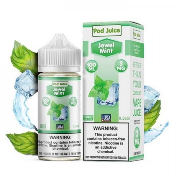Jewel Mint Tobacco Free Nicotine Vape Juice by Pod Juice