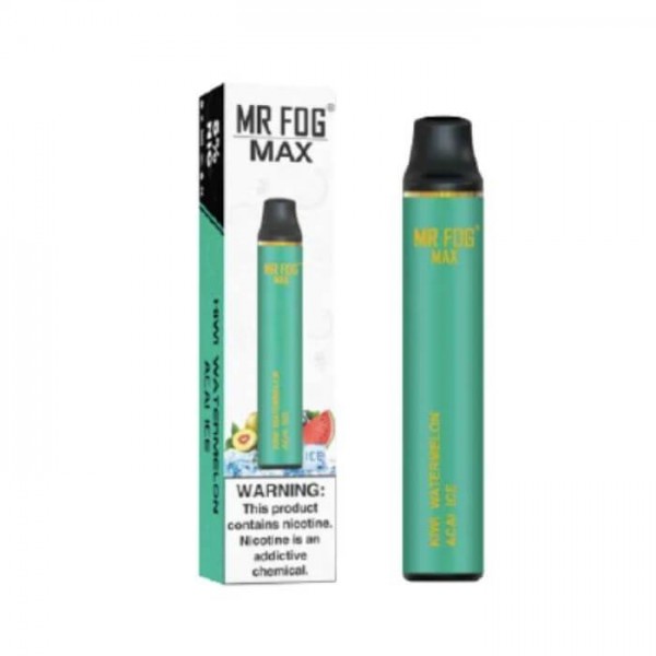 Kiwi Watermelon Acai Ice Disposable Vape by Mr Fog Max - 1000 Puffs