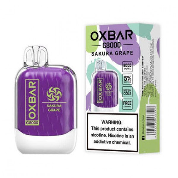 OXBar G8000 Disposable Vape - 8000 Puffs