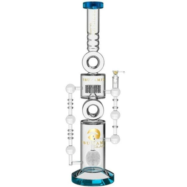 Apple Double Donut Showerhead Perc Water Pipe by Tsunami Premium