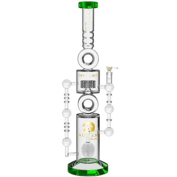 Apple Double Donut Showerhead Perc Water Pipe by Tsunami Premium