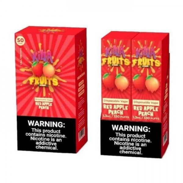 Killa Fruits Red Apple Peach Disposable Vape - 330 Puffs